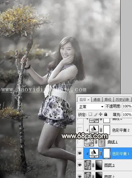 棕色调，调出暗调棕色效果照片教程_www.haoyidiansheji.com