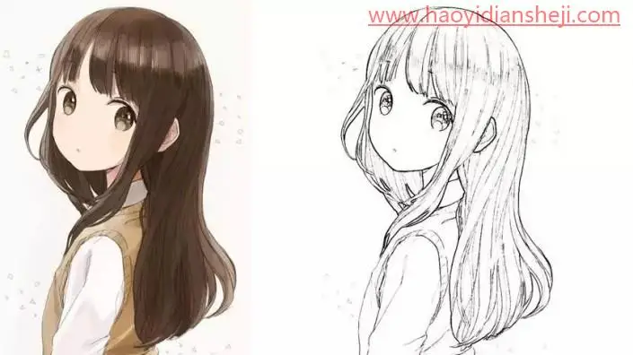 线稿教程，通过PS给喜欢的漫画提取出线稿_www.haoyidiansheji.com