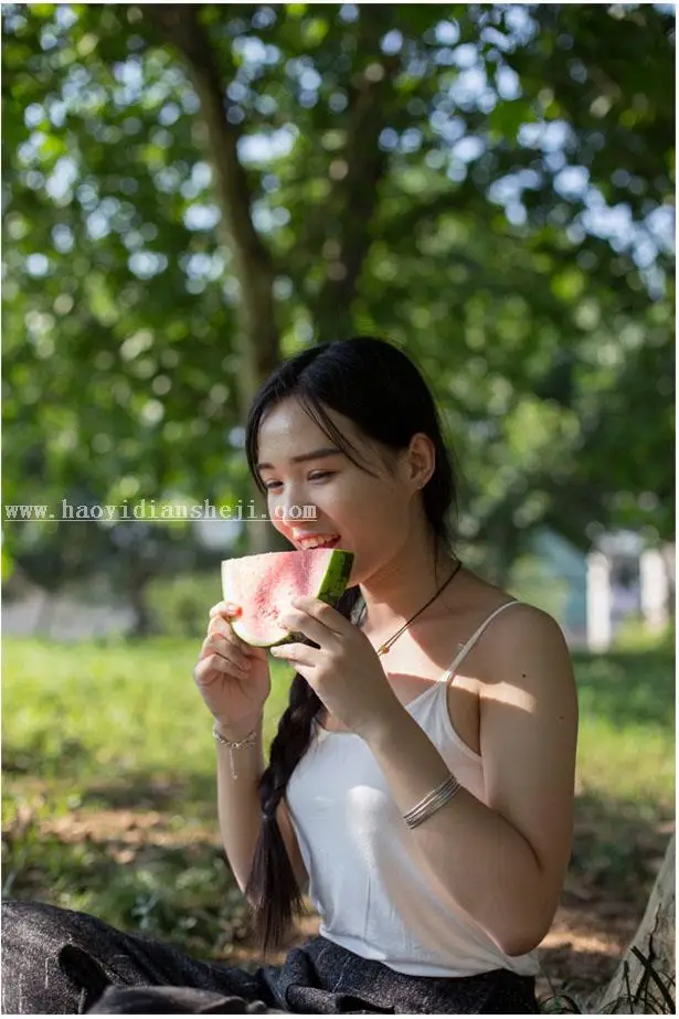 小清新，通过PS把夏日人像调出日系清新通透的色调_www.haoyidiansheji.com