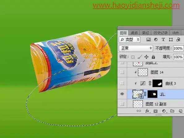 创意合成，用PS合成独具匠心的橙子饮料创作作品_www.haoyidiansheji.com
