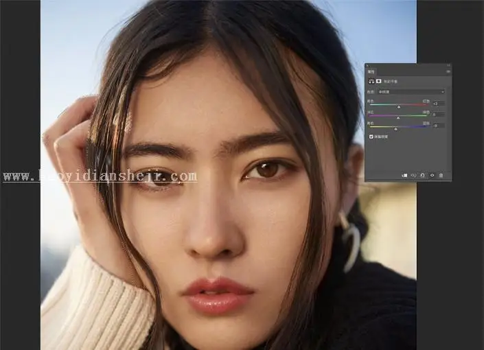 人像后期，通过PS给商业人像进行肤色修正_www.haoyidiansheji.com