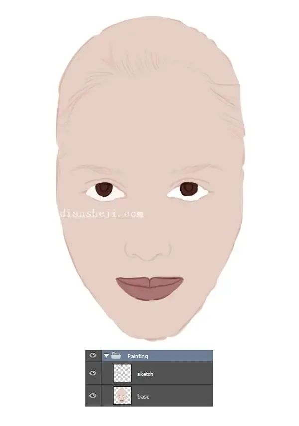 绘画人像，皱纹雀斑疤痕的绘制方法_www.haoyidiansheji.com