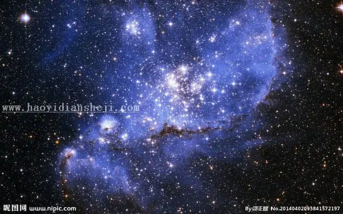 星空头像，用刘诗诗做范例制作星空蓝色头像_www.haoyidiansheji.com