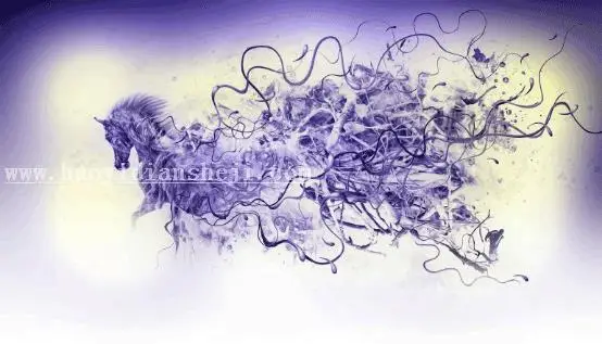 插画制作，在PS中建一个艺术马插画_www.haoyidiansheji.com