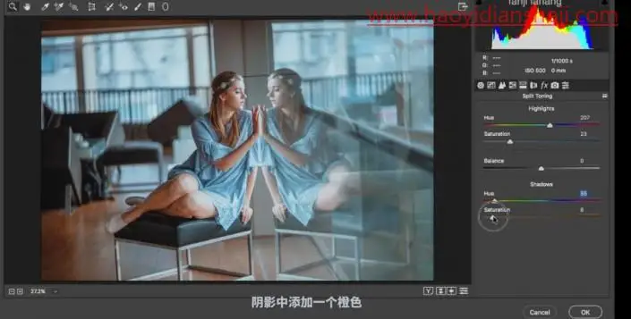 棕色调，用PS调出人像棕色调效果_www.haoyidiansheji.com