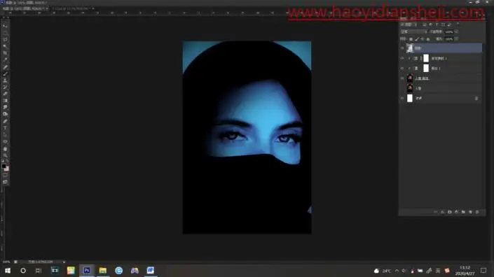 海报制作，设计一框媲美影视海报的神秘科幻大片_www.haoyidiansheji.com