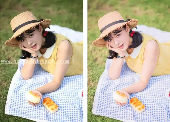 小清新，通过PS调出室外人像暖色调_www.haoyidiansheji.com