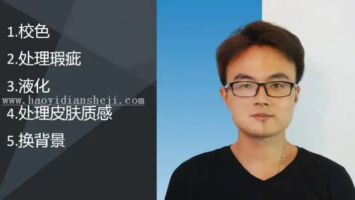 瘦脸教程，教你用PS快速祛痘瘦脸（上）_www.haoyidiansheji.com