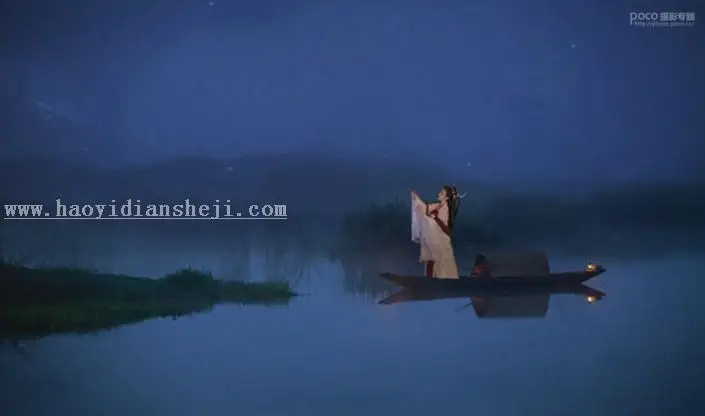 LR调色教程，通过LR把黑背景下拍的古风人像调出梦幻的感觉_www.haoyidiansheji.com