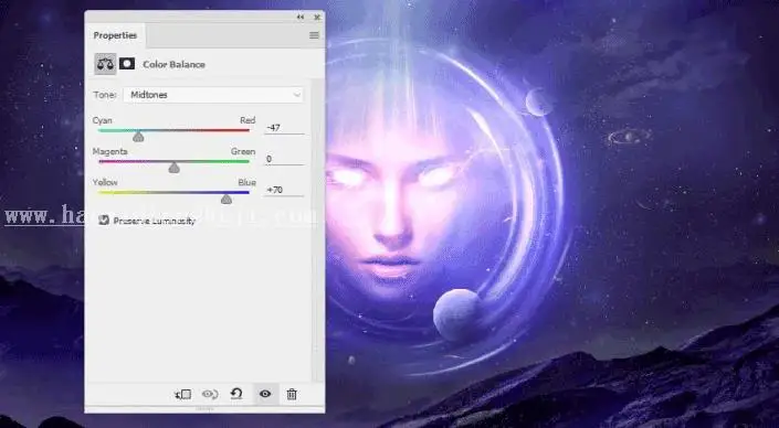 场景合成，用PS合成一个抽象的超现实科幻人物_www.haoyidiansheji.com