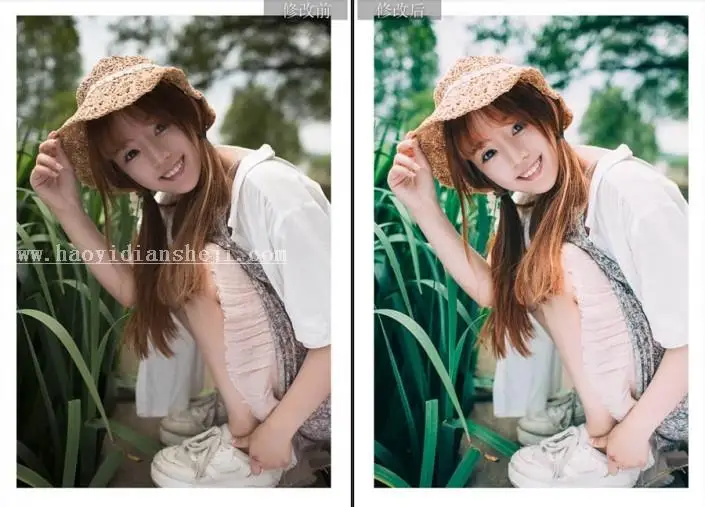 小清新，用PS打造外景少女甜美小清新人像_www.haoyidiansheji.com