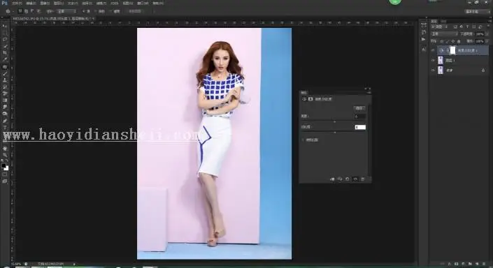 人像修饰，简单的人像皮肤和整体修饰过程_www.haoyidiansheji.com