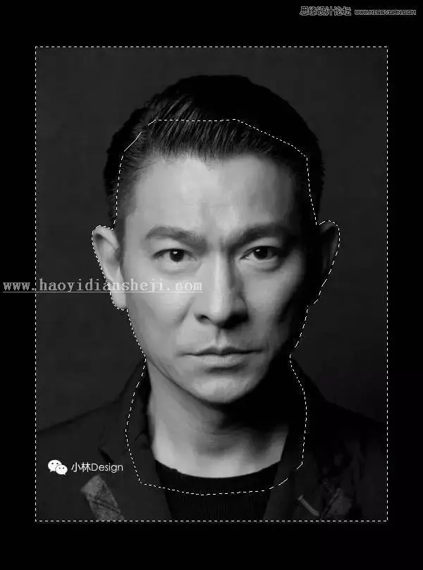矢量效果，用PS把刘德华的照片变成矢量图_www.haoyidiansheji.com