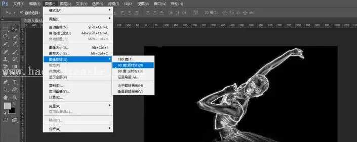 火焰效果，通过PS中的滤镜把芭蕾舞者做成“火影舞者”_www.haoyidiansheji.com