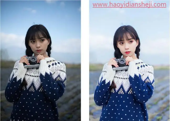 人像调色，用PS营造人像清新通透的清新质感_www.haoyidiansheji.com