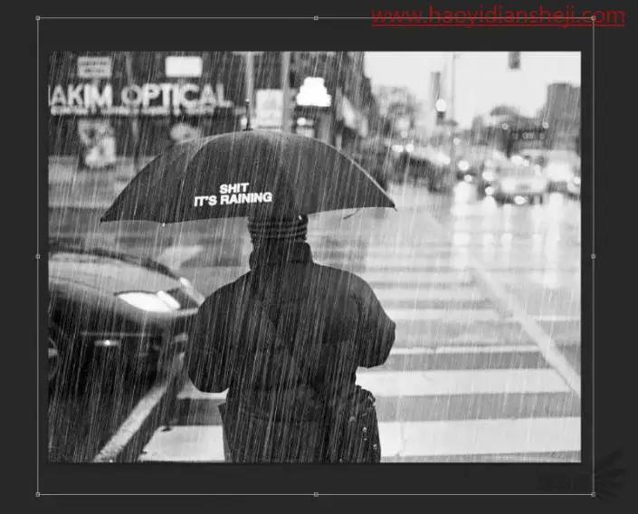 下雨效果，通过PS创建真实的下雨效果照片_www.haoyidiansheji.com