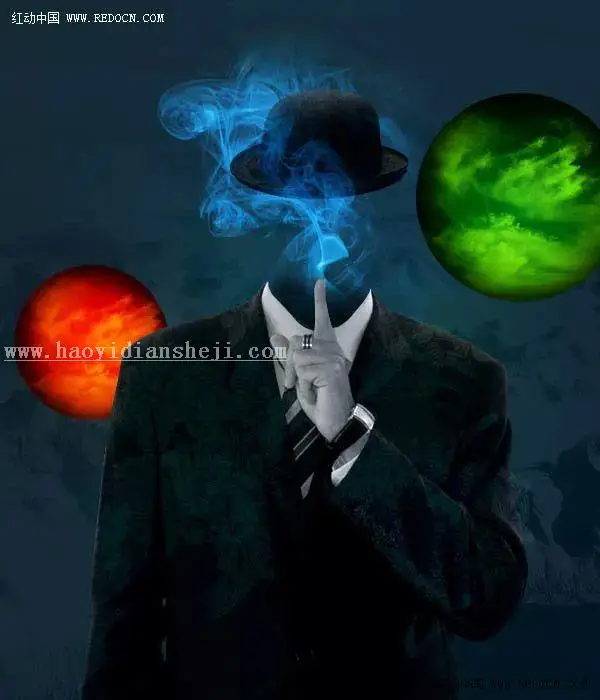 烟雾效果，通过PS给人物制作迷幻烟雾效果_www.haoyidiansheji.com