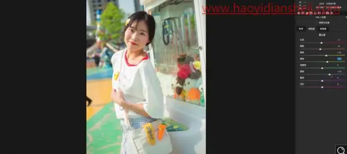 清新人像，给游乐场玩耍的人物打造清新效果照片_www.haoyidiansheji.com