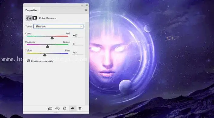 场景合成，用PS合成一个抽象的超现实科幻人物_www.haoyidiansheji.com