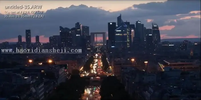 LR风景调色，教你调曝光不足的城市风景照_www.haoyidiansheji.com