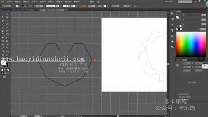 海报设计，用PS结合AI设计一款多边形线条星空海报_www.haoyidiansheji.com