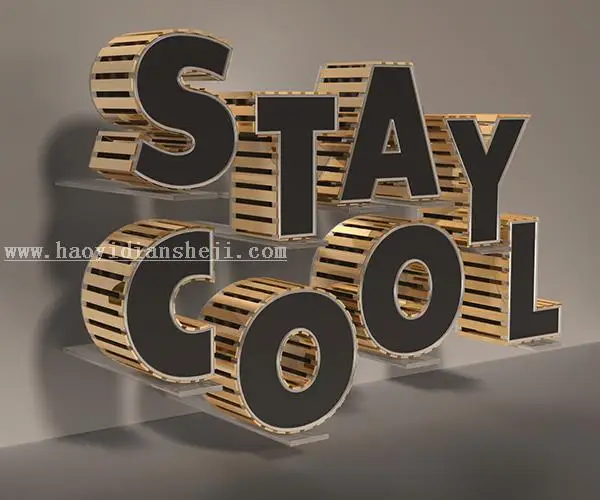 3D文字，巧用PS矢量工具制作文字3D效果_www.haoyidiansheji.com
