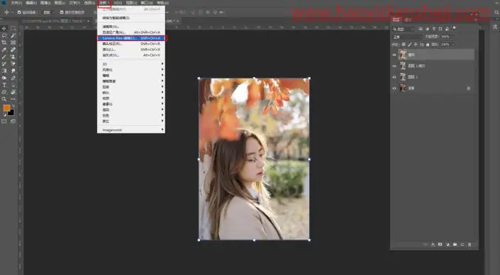 人像修图，给前期是昏暗的人物照片提亮_www.haoyidiansheji.com