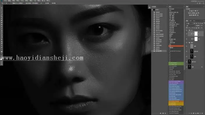 人物磨皮，通过PS用高低频给人物进行精细磨皮_www.haoyidiansheji.com