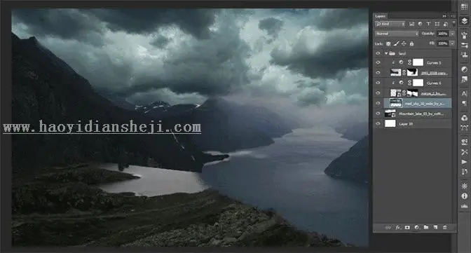 场景合成，在PS里创建一个魔幻瑰丽的场景_www.haoyidiansheji.com