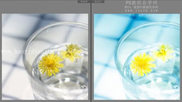 静物调色，调出夏日清新色彩野外风景照_www.haoyidiansheji.com