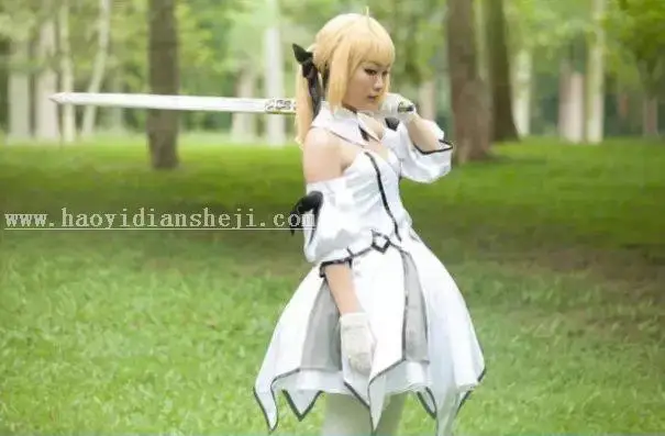 COS照片，制作冷色调COSplay照片_www.haoyidiansheji.com