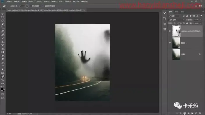 奇幻合成，制作一张有故事感的看不清的来客场景_www.haoyidiansheji.com