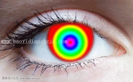 眼睛美化，通过PS给人物眼睛制作美瞳效果_www.haoyidiansheji.com