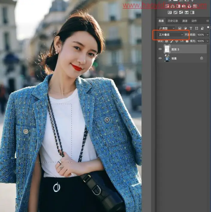 混合模式，详解正片叠底、滤色、柔光在人像中的运用_www.haoyidiansheji.com