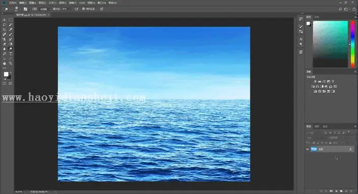 场景合成，用PS合成《加勒比海盗》电影中的海盗船_www.haoyidiansheji.com