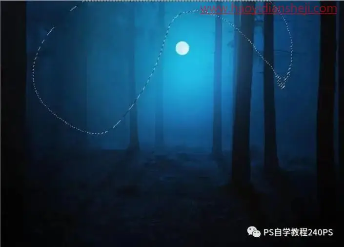 奇幻合成，合成鹿角中的神秘水世界_www.haoyidiansheji.com