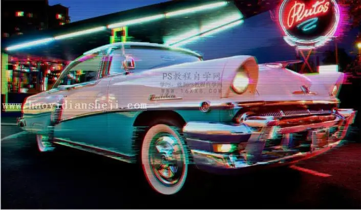 故障效果，用PS制作故障效果的艺术照片_www.haoyidiansheji.com