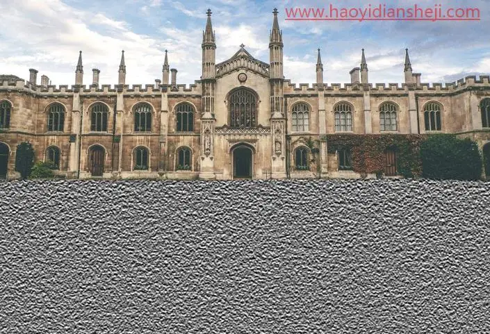 倒影效果，给拍摄的建筑照片制作水面倒影效果_www.haoyidiansheji.com