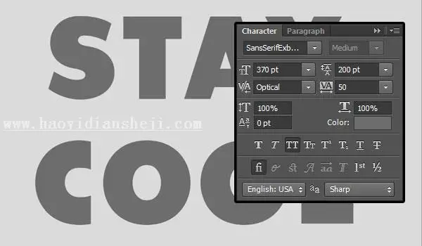 3D文字，巧用PS矢量工具制作文字3D效果_www.haoyidiansheji.com