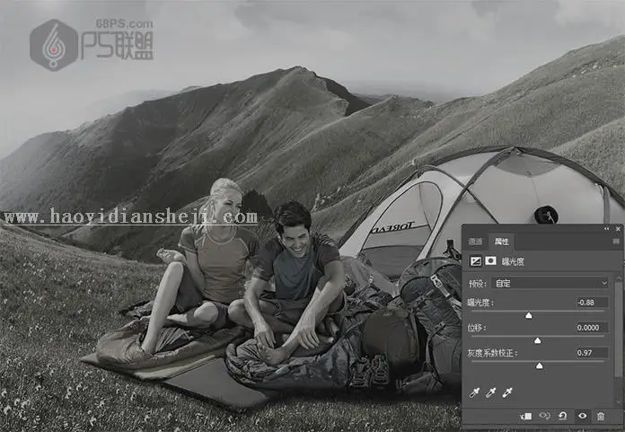老照片，用PS把数码彩色照片制作成老照片_www.haoyidiansheji.com
