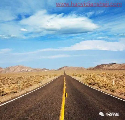 透视效果，模拟公路上透视字体效果_www.haoyidiansheji.com