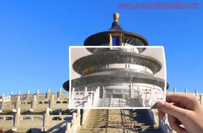 老照片，见证时代变迁营造“故地重游”效果的老照片_www.haoyidiansheji.com