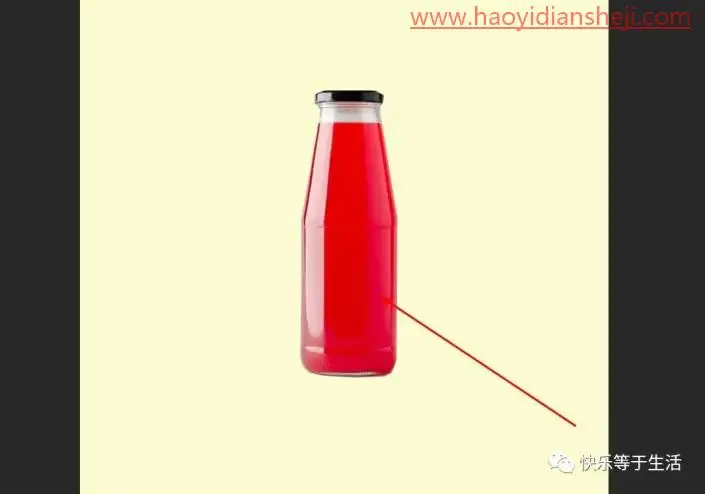 倒影效果，如何给瓶子添加倒影效果_www.haoyidiansheji.com