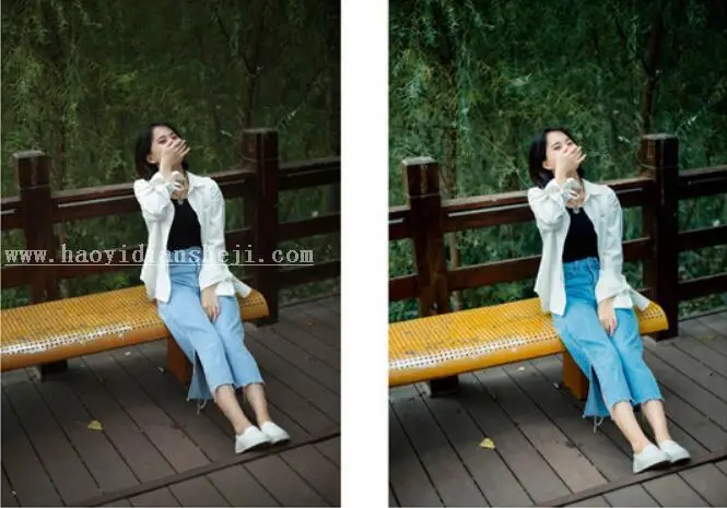 小清新，用LR调出超清新的元气少女照_www.haoyidiansheji.com
