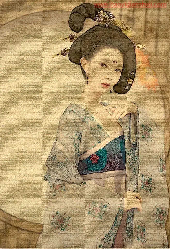 工笔画，在PS中给人物绘制工笔画效果_www.haoyidiansheji.com
