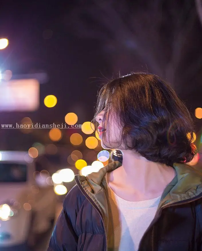 夜景人像，简单处理夜景照片教程_www.haoyidiansheji.com