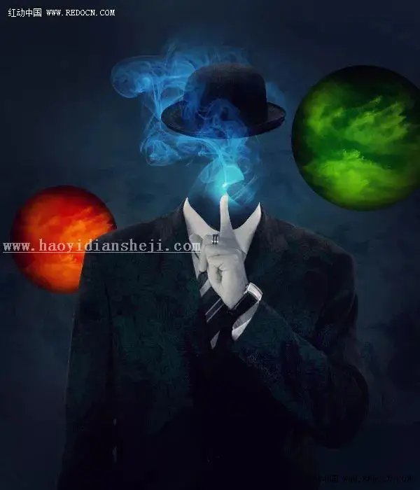 烟雾效果，通过PS给人物制作迷幻烟雾效果_www.haoyidiansheji.com