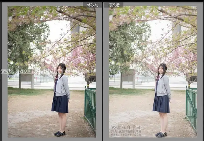 小清新，用PS调出阴天拍摄的小清新人像_www.haoyidiansheji.com