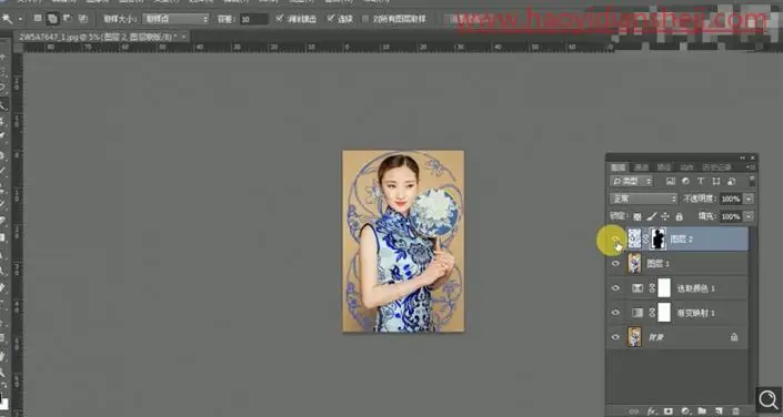 古风后期，打造人物中国风效果_www.haoyidiansheji.com