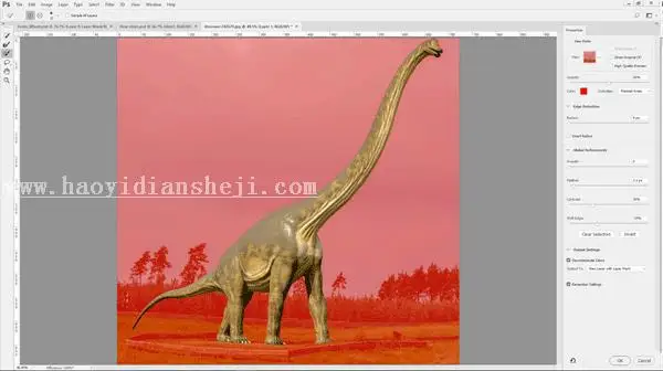 风景合成，用对图层蒙版做出创意游乐园照片_www.haoyidiansheji.com